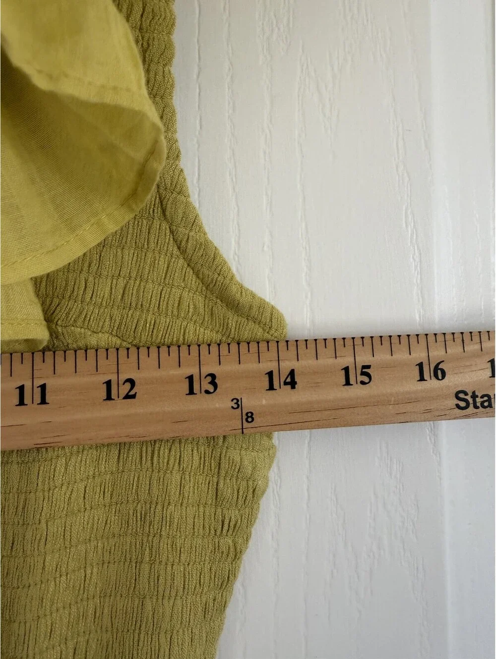 Free-est (Free People) Chartreuse Ruffle Smocked High-Low Maxi Dress | Size XS